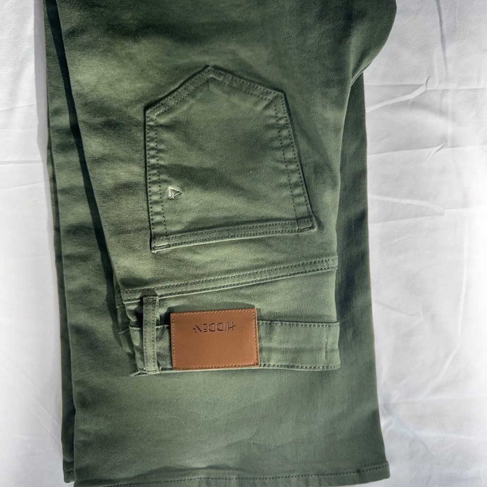 Hidden Jeans Olive Green Wide Leg High Rise Pants Womens 26 Inseam 31" - Picture 3 of 6